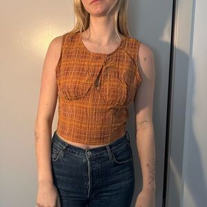 Anthropologie seamed corset top